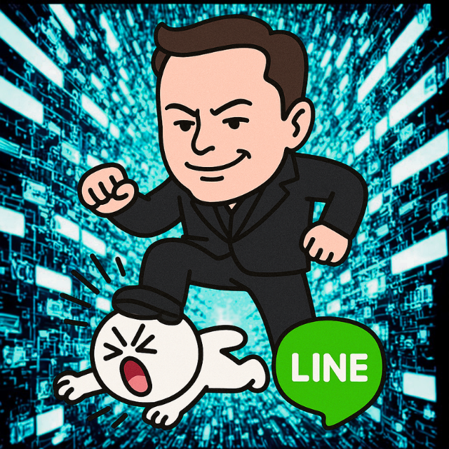 覇権交代の象徴？LINEに挑む“黒いスーツの男”の正体とは―